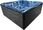 Hydrosan Wanna Spa Jacuzzi Ogrodowe Z Hydromasażem 5-Osobowa 210X210cm Niebieska Fala Oceanu Obudowa Szara Deska Spa747 - zdjęcie 2
