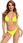 Bikini SHEKINI z Regulowanymi Ramiączkami, Żółte, Rozmiar L - zdjęcie 3