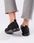 Czarne tekstylne slip on damskie 38 - zdjęcie 3