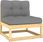 The Living Store 3-Osobowa Sofa Z Poduszkami Z Litego Drewna Sosnowego - zdjęcie 2