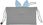 Hi Little One Organizer Przybornik Do Łóżeczka Sleepy Bunny Grey/Baby Blue - zdjęcie 5