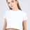 Krótki Top Crop Biały Rozmiar L Damska Bluzka Tshirt Koszulka Basic - zdjęcie 4