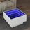 Stolik kawowy z LED, biały, 50x50x30cm, materiał drewnopochodny - zdjęcie 1