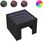 Stolik nocny z LED Infinity, czarny, 40x40x30 cm - zdjęcie 3