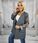 Luźny żakiet marynarka oversize casual w panterkę cętki EVELYN - zdjęcie 5