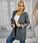 Luźny żakiet marynarka oversize casual w panterkę cętki EVELYN - zdjęcie 6