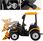 Costway Traktor Elektryczny Dla Dzieci Z Łyżką I Przyczepą Żółty - zdjęcie 4