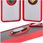 Bizon Etui Z Uchwytem Na Palec Case Hybrid Ring Do Xiaomi Poco F6  Przydymione Czerwoną Ramką - zdjęcie 2