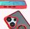 Bizon Etui Z Uchwytem Na Palec Case Hybrid Ring Do Xiaomi Poco F6  Przydymione Czerwoną Ramką - zdjęcie 8