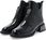 Eleganckie lakierowane botki - FILIPPO DBT6003/24 CZARNE - zdjęcie 6
