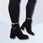 Czarne botki na stabilnym obcasie Lily Shoes JH23-73 - zdjęcie 6