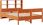 vidaXL Łóżko z regałem bez materaca 150x200 cm lite drewno sosnowe 3322986 - zdjęcie 4