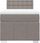 vidaXL Łóżko kontynentalne z materacem taupe tkanina 90x190 cm 3286941 - zdjęcie 3