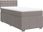 vidaXL Łóżko kontynentalne z materacem taupe tkanina 90x190 cm 3286941 - zdjęcie 4