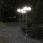 vidaXL Stojące Lampy Ogrodowe 3 Szt Srebrne 215cm Stal Nierdzewna 4006390 - zdjęcie 3