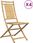 Krzesło ogrodowe The Living Store Krzesła Ogrodowe 4szt. Składane 46X66X99 Cm Bambus Tls3278511 Brązowy - zdjęcie 2