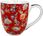 Duo Kubek Xxl Sahat Red Porcelana Bone China Kwiaty 1L - zdjęcie 3