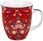 Duo Kubek Manu Red Porcelana New Bone China Kwiaty 650Ml - zdjęcie 3