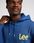 LEE WOBBLY HOODIE MĘSKA BLUZA NIEROZPINANA LOGO MIDNIGHT NAVY 112349102 - zdjęcie 3