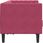 vidaXL Sofa Chesterfield z wałkami, dwuosobowa, bordowa, aksamit (372687) - zdjęcie 3