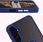 Etui Z Uchwytem Na Palec Bizon Case Hybrid Ring Do Galaxy A16 4G 5G Przydymione Granatową Ramką - zdjęcie 3