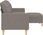 vidaXL 3 osobowa sofa z podnóżkiem kolor taupe 210 cm tkaniną (3278256) - zdjęcie 3
