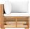 Dkd Home Decor Narożnik Ogrodowy Z Kremową Poduszką Litego Drewna Tekowego 45949375 - zdjęcie 2