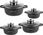 Masterpan Garnki Aluminium 8Ele Marmur 16Cm 20Cm 24Cm 28Cm (Mp2148) - zdjęcie 3