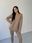 bluza bezowa do leginsow bluza ocieplana - zdjęcie 2