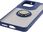 Etui Z Uchwytem Na Palec Bizon Case Hybrid Ring Do Motorola Edge 50 Neo Przydymione Granatową Ramką - zdjęcie 2