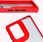 Etui Z Uchwytem Na Palec Bizon Case Hybrid Ring Do Motorola Edge 50 Fusion Przydymione Czerwoną Ramką - zdjęcie 2