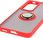 Bizon Etui Z Uchwytem Na Palec Case Hybrid Ring Do Oppo Reno 12 Pro Przydymione Czerwoną Ramką - zdjęcie 3