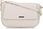Damska crossbody z ekoskóry w przeszycia kremowa - zdjęcie 1