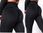 Legginsy Damskie Push Up Marszczenie Czarne L/XL - zdjęcie 3