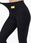 SPODNIE legginsy lekko ocieplane Z panelem czarne PARIS FASHION M/L - zdjęcie 2
