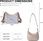 CLUCI Torebka Damska Skórzana Crossbody Szara Regulowany Pasek - zdjęcie 5