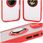 Bizon Etui Z Uchwytem Na Palec Case Hybrid Ring Do Iphone 16 Pro Przydymione Czerwoną Ramką - zdjęcie 5
