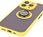 Bizon Etui Z Uchwytem Na Palec Case Hybrid Ring Do Iphone 16 Pro Przydymione Żółtą Ramką - zdjęcie 4