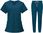Komplet Medyczny Damski Scrub Uniform, Model Care, Kolor Sea Blue Rozmiar L - zdjęcie 3