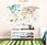 Deco-Wall Decowall Mapa Świata W Języku Niemieckim Zwierzęta Kontynenty Kolorowa - zdjęcie 4
