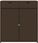 Zakito Home Szafka Ogrodowa Rattan Pe 105X55X113cm Brązowa Zh365564 - zdjęcie 6
