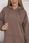 Bluza ocieplana z haftowanym napisem oversize mocca - zdjęcie 4