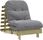 vidaXL Sofa Rozkładana Typu Futon Z Materacem 70X206X11 Cm Sosnowa (846755) - zdjęcie 4
