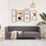 vidaXL Sofa Chesterfield 3 Os. Szara Tapicerowana Sztuczną Skórą (372669) - zdjęcie 5