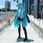Peruki Peruka Cosplay Anime Andrzejki Hatsune Miku Z Grzywką Niebieska Cos - zdjęcie 6