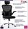 Elior Czarne Ergonomiczne Krzesło Do Biurka Z Zagłówkiem Do Komputera - Sefilo - zdjęcie 3