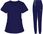 Komplet Medyczny Damski Scrub Uniform Model Cure Kolor Navy Blue Rozmiar S - zdjęcie 6