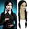 peruka Wednesday Addams Czarna dla kobiet i dziewcząt, naturalny wygląd - zdjęcie 5