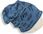 Czapka damska Beanie włoska cienka smerfetka bawełna niebieska z napisami - zdjęcie 4