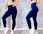 Legginsy Getry bambusowe spodnie GRANATOWE klasyczne rozmiar 2XL - zdjęcie 2